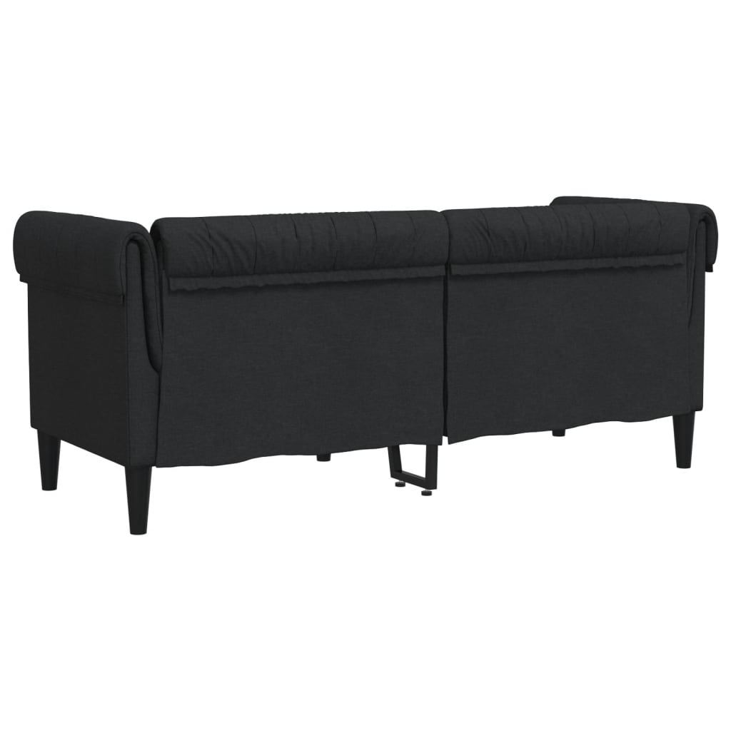 2-personers Chesterfield-sofa stof sort