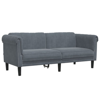 2-personers sofa velour mørkegrå