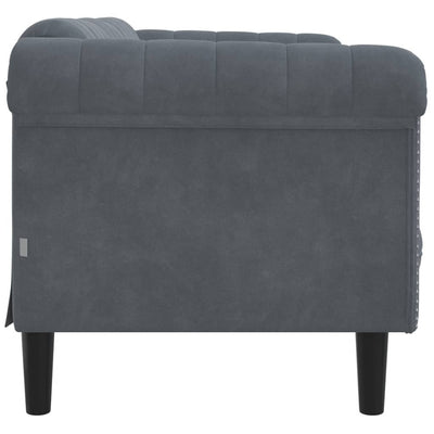 2-personers sofa velour mørkegrå