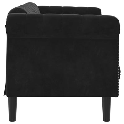 2-personers sofa velour sort