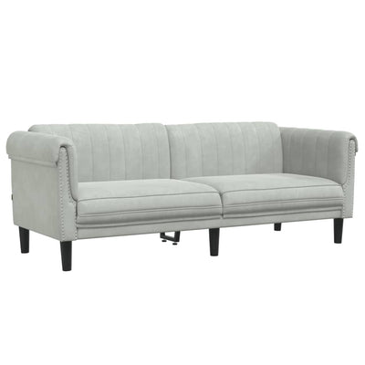 3-personers sofa velour lysegrå