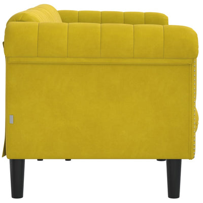 3-personers sofa velour gul