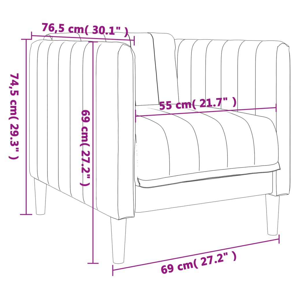 sofastol stof cremefarvet