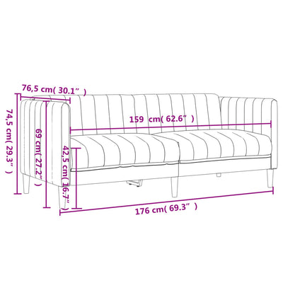 2-personers sofa stof lysegrå