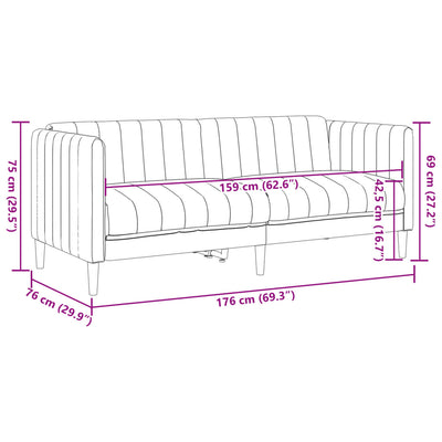 2-personers sofa imiteret ruskind brun