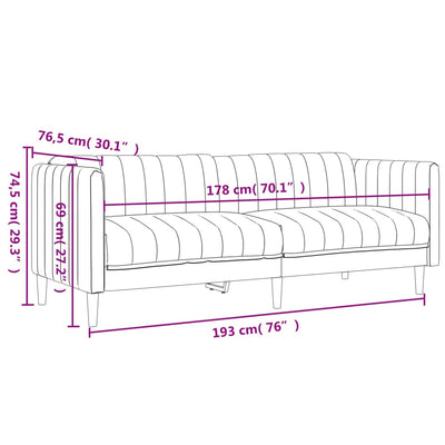 3-personers sofa stof sort