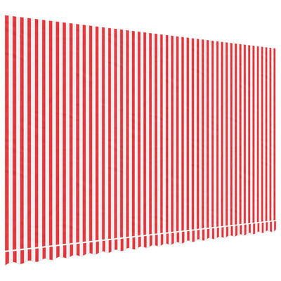 markisedug 5x3 m stribet rød og hvid