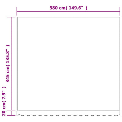 markisedug 4x3,5 m stribet flerfarvet