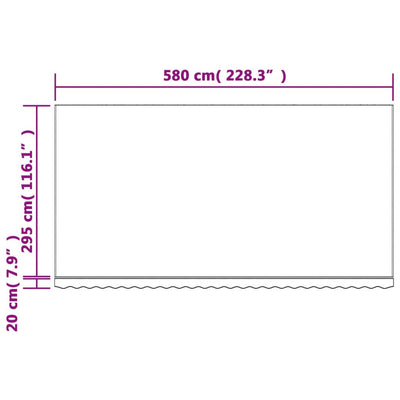 markisedug 6x3 m stribet flerfarvet