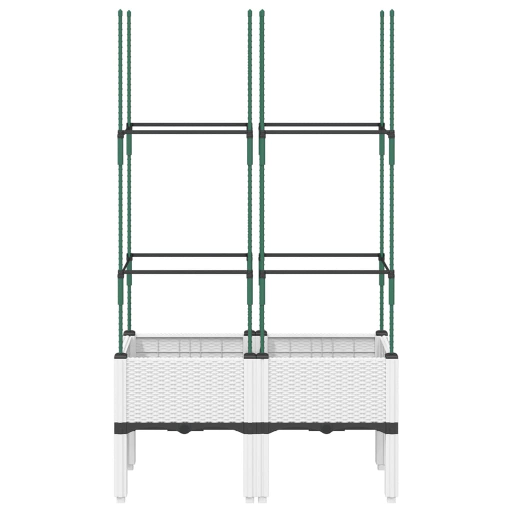 plantekasse med espalier 80x40x142,5 cm PP hvid