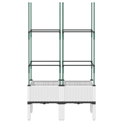 plantekasse med espalier 80x40x142,5 cm PP hvid