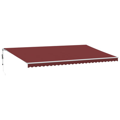 markise med LED-lys 600x300 cm automatisk betjening bordeaux