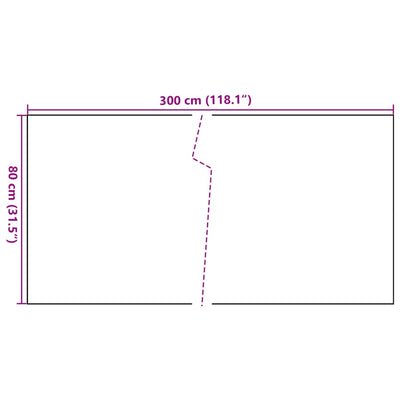 altanafskærmning 300x80 cm polyrattan antracitgrå