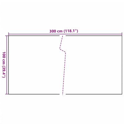 altanafskærmning 300x100 cm polyrattan antracitgrå