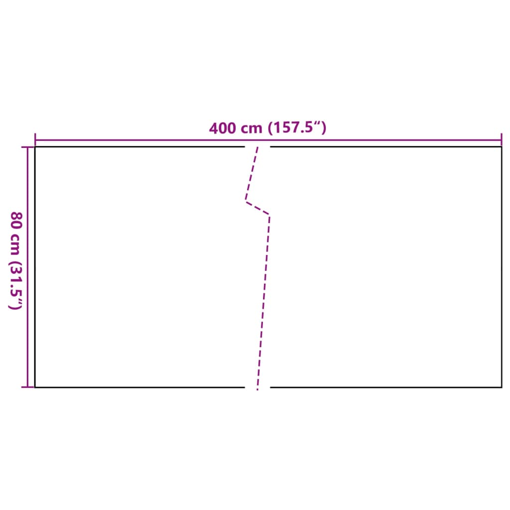 altanafskærmning 400x80 cm polyrattan antracitgrå