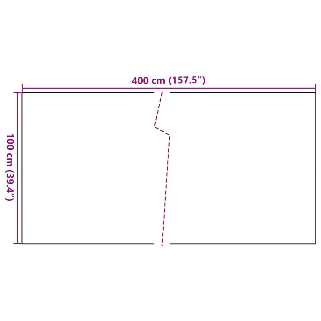 altanafskærmning 400x100 cm polyrattan antracitgrå