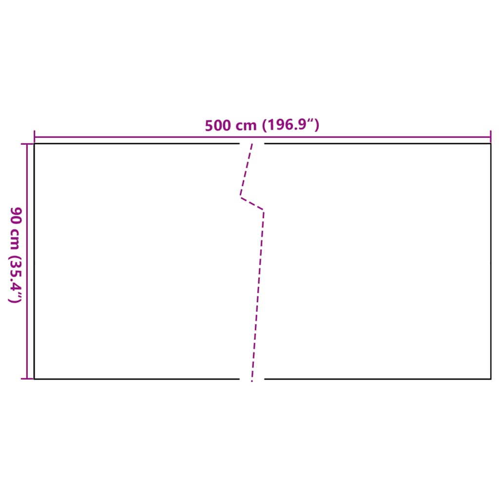 altanafskærmning 500x90 cm polyrattan antracitgrå