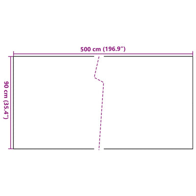 altanafskærmning 500x90 cm polyrattan antracitgrå