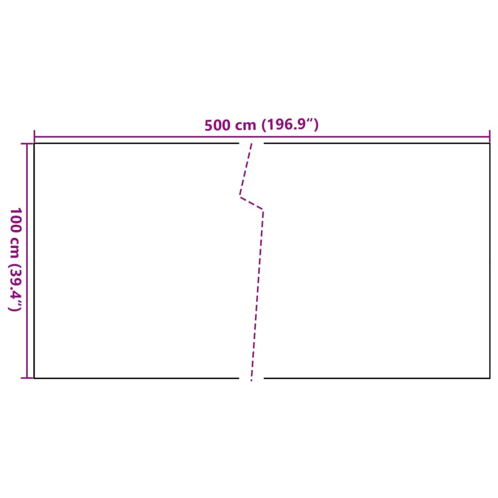 altanafskærmning 500x100 cm polyrattan antracitgrå