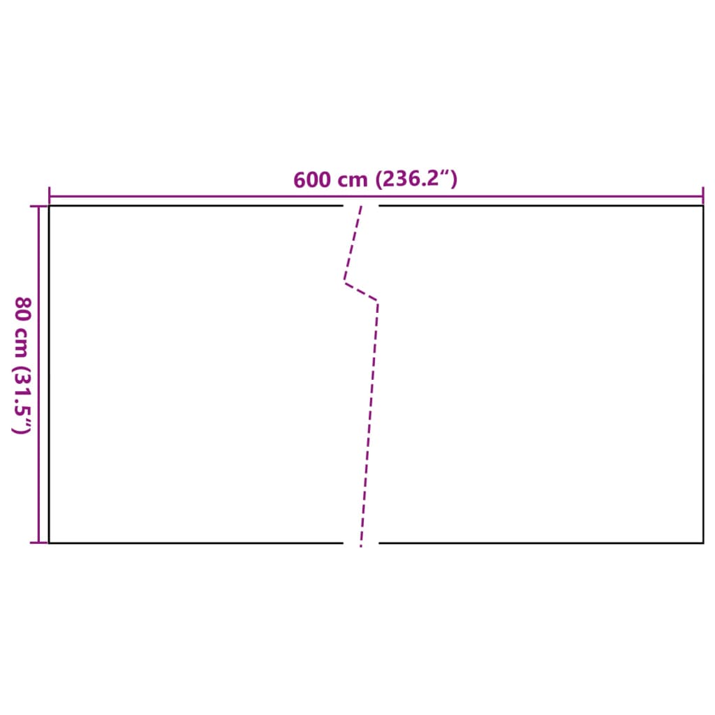 altanafskærmning 600x80 cm polyrattan antracitgrå