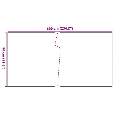 altanafskærmning 600x80 cm polyrattan antracitgrå