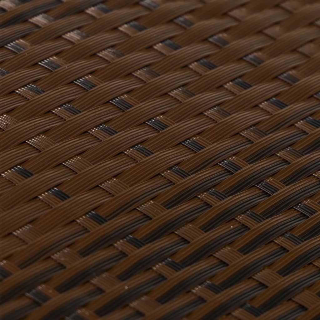 altanafskærmning 300x90 cm polyrattan brun og sort