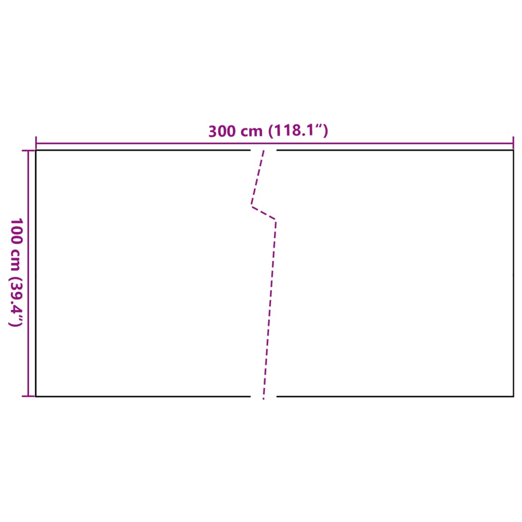 altanafskærmning 300x100 cm polyrattan brun og sort