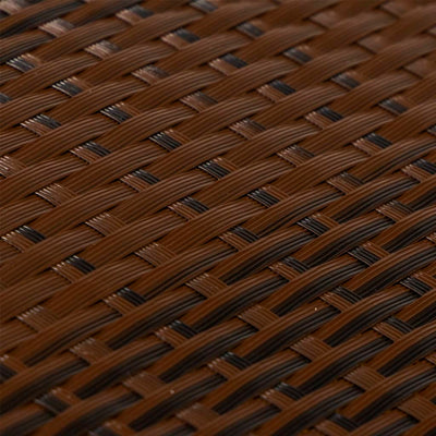 altanafskærmning 400x100 cm polyrattan brun og sort