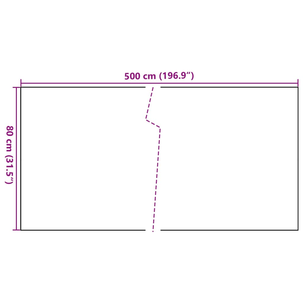 altanafskærmning 500x80 cm polyrattan brun og sort