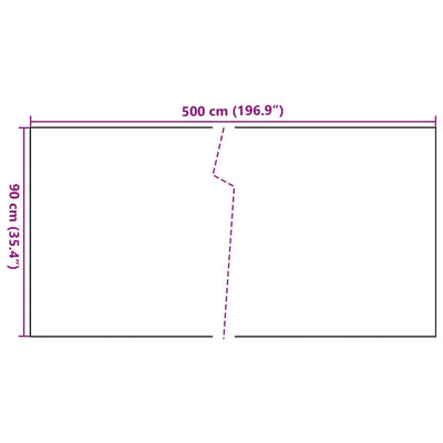 altanafskærmning 500x90 cm polyrattan brun og sort