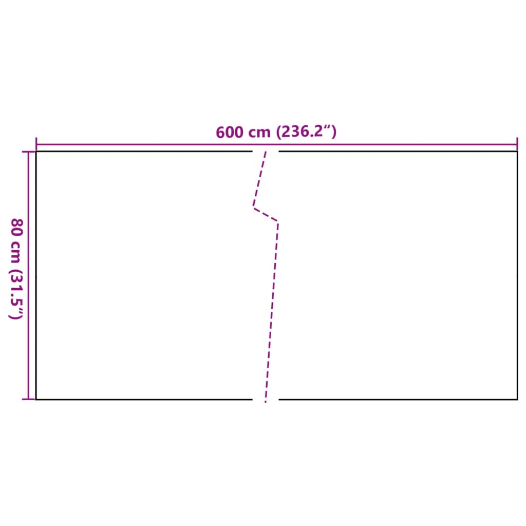 altanafskærmning 600x80 cm polyrattan brun og sort