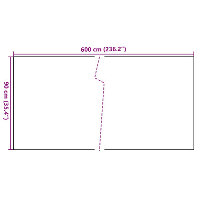 altanafskærmning 600x90 cm polyrattan brun og sort