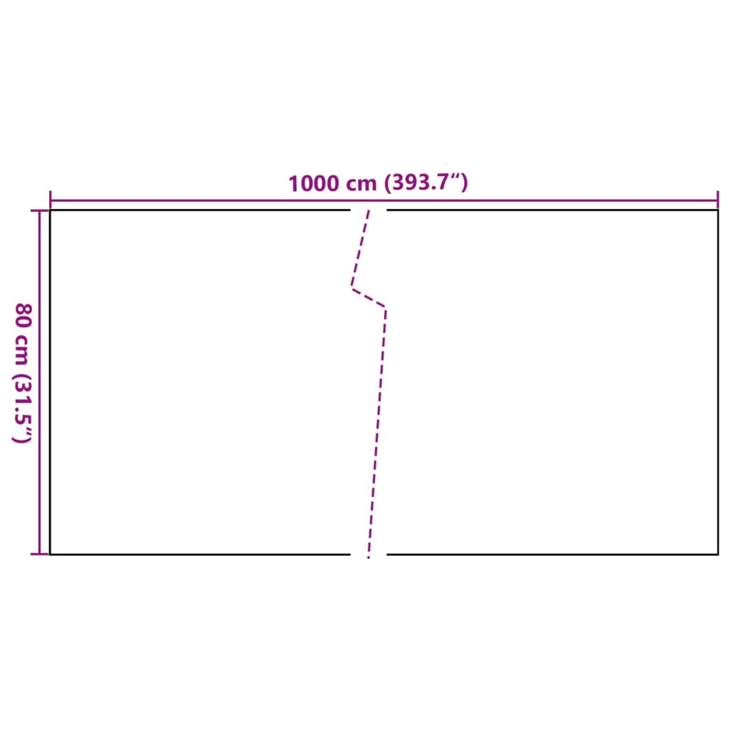 altanafskærmning 1000x80 cm polyrattan brun og sort