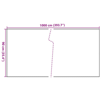 altanafskærmning 1000x90 cm polyrattan brun og sort