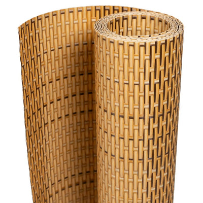 altanafskærmning 300x80 cm polyrattan lysebrun