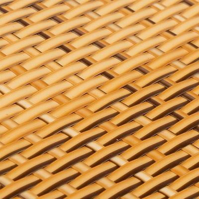 altanafskærmning 600x90 cm polyrattan lysebrun