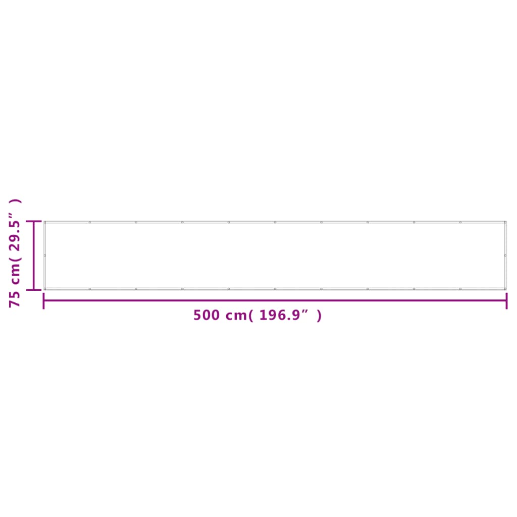 altanafskærmning 75x500 cm 100 % polyester sandfarvet