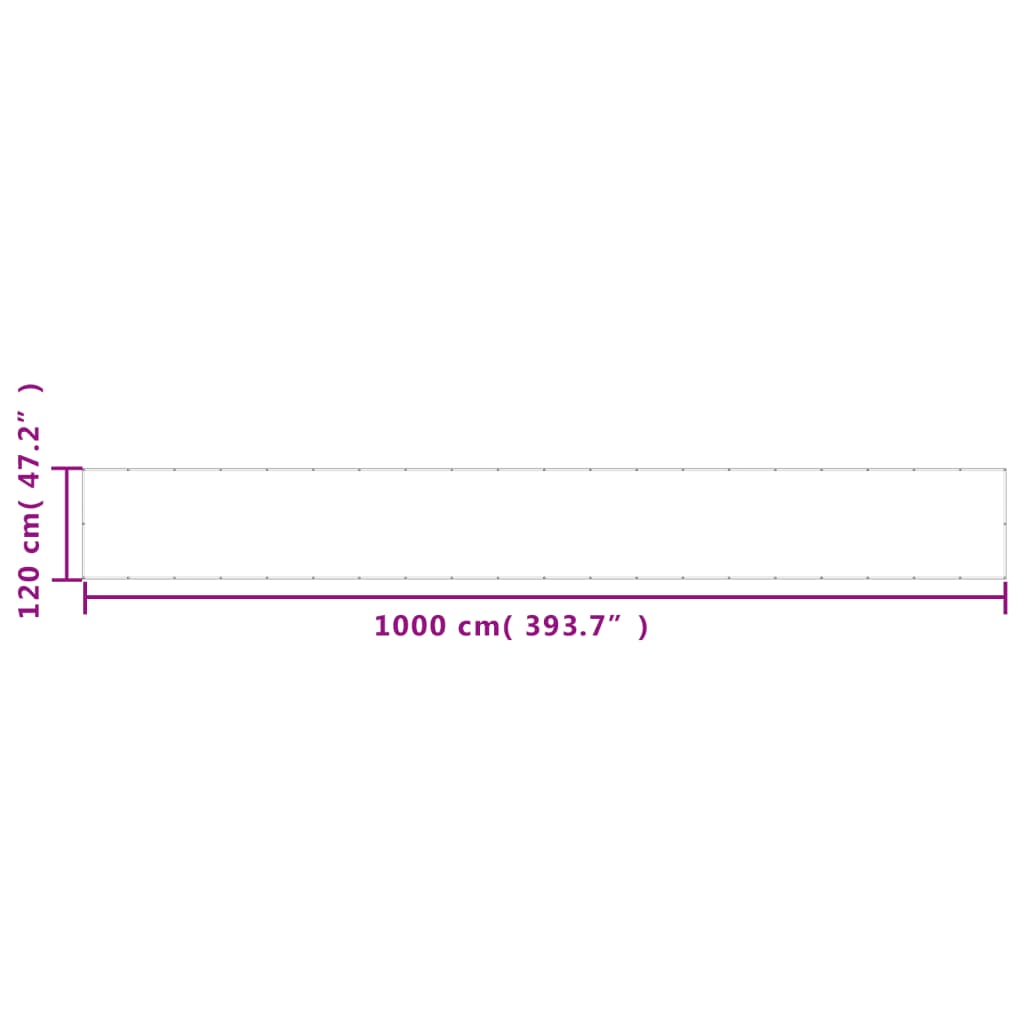 altanafskærmning 120x1000 cm 100 % polyester blå