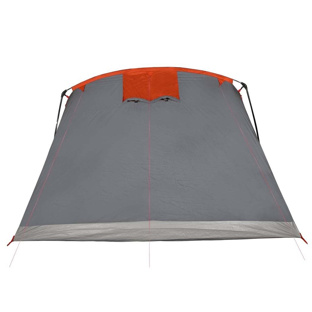 10-personers campingtelt vandtæt grå og orange