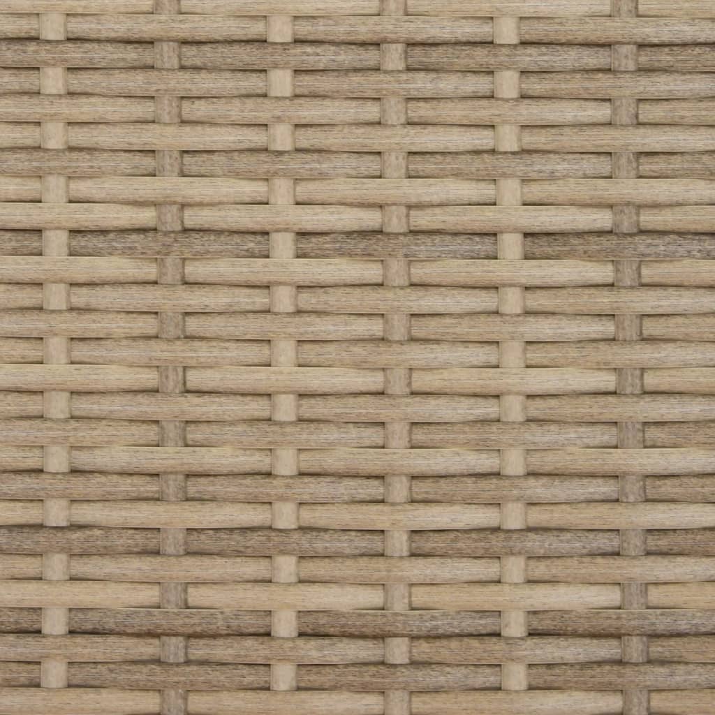 liggestole 2 stk. med bord polyrattan beige