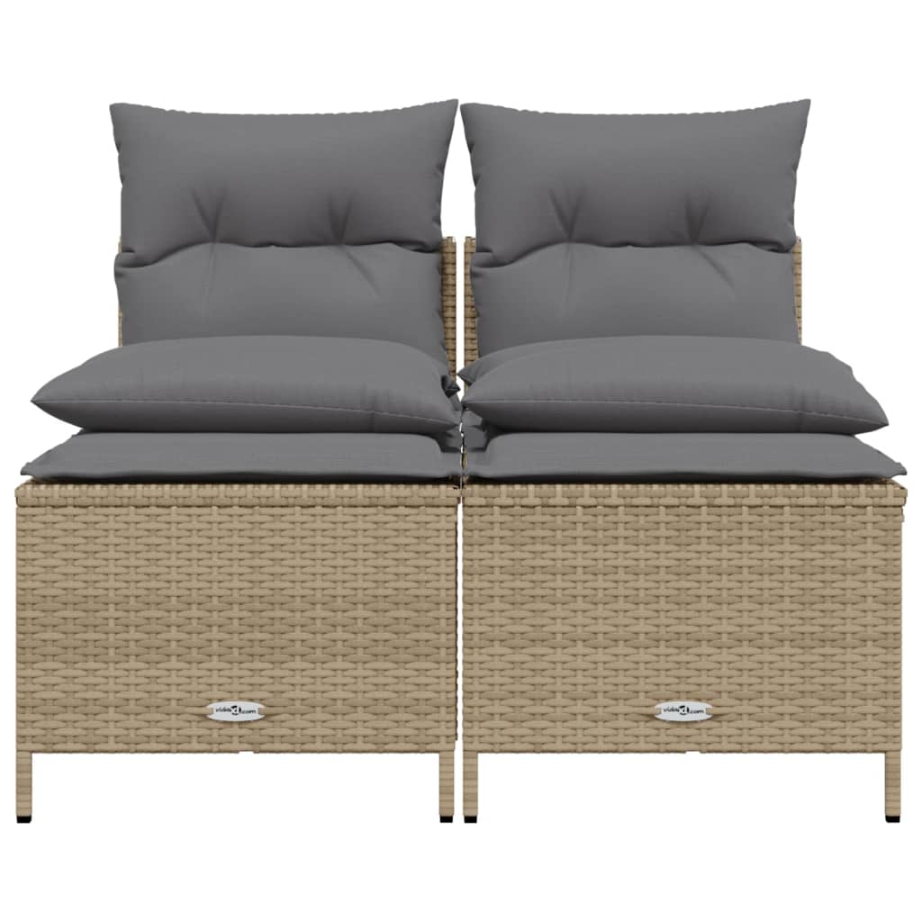 sofasæt til haven 4 dele med hynder polyrattan beige