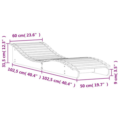 liggestol 205x60x31,5 cm massivt fyrretræ