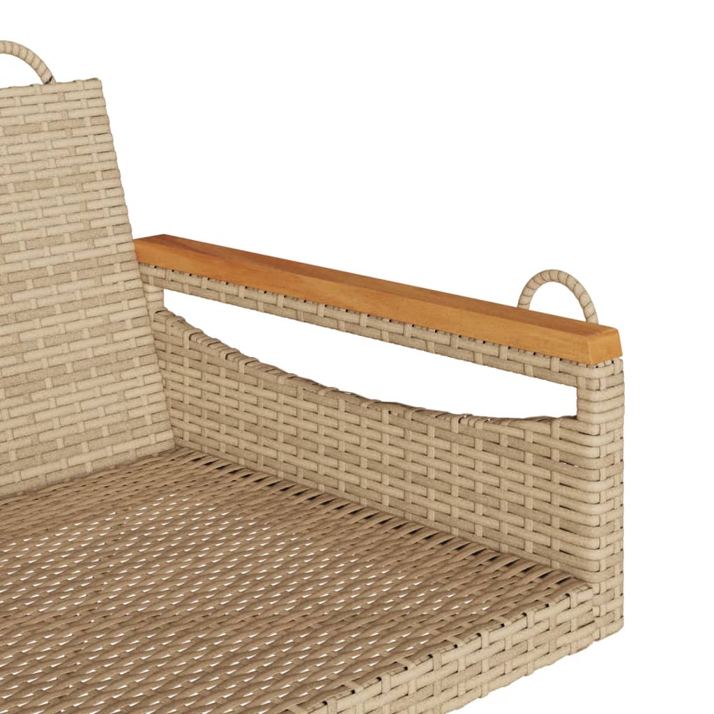 gyngebænk 63x62x40 cm polyrattan beige