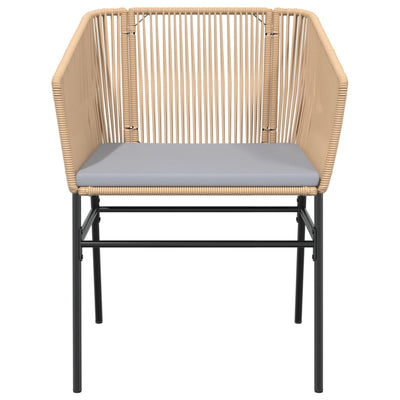 havestole 2 stk. med hynder polyrattan brun