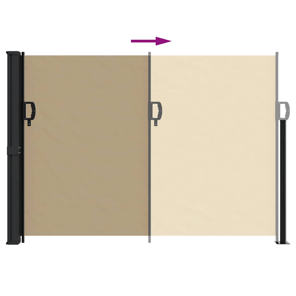 sammenrullelig sidemarkise 140x300 cm beige