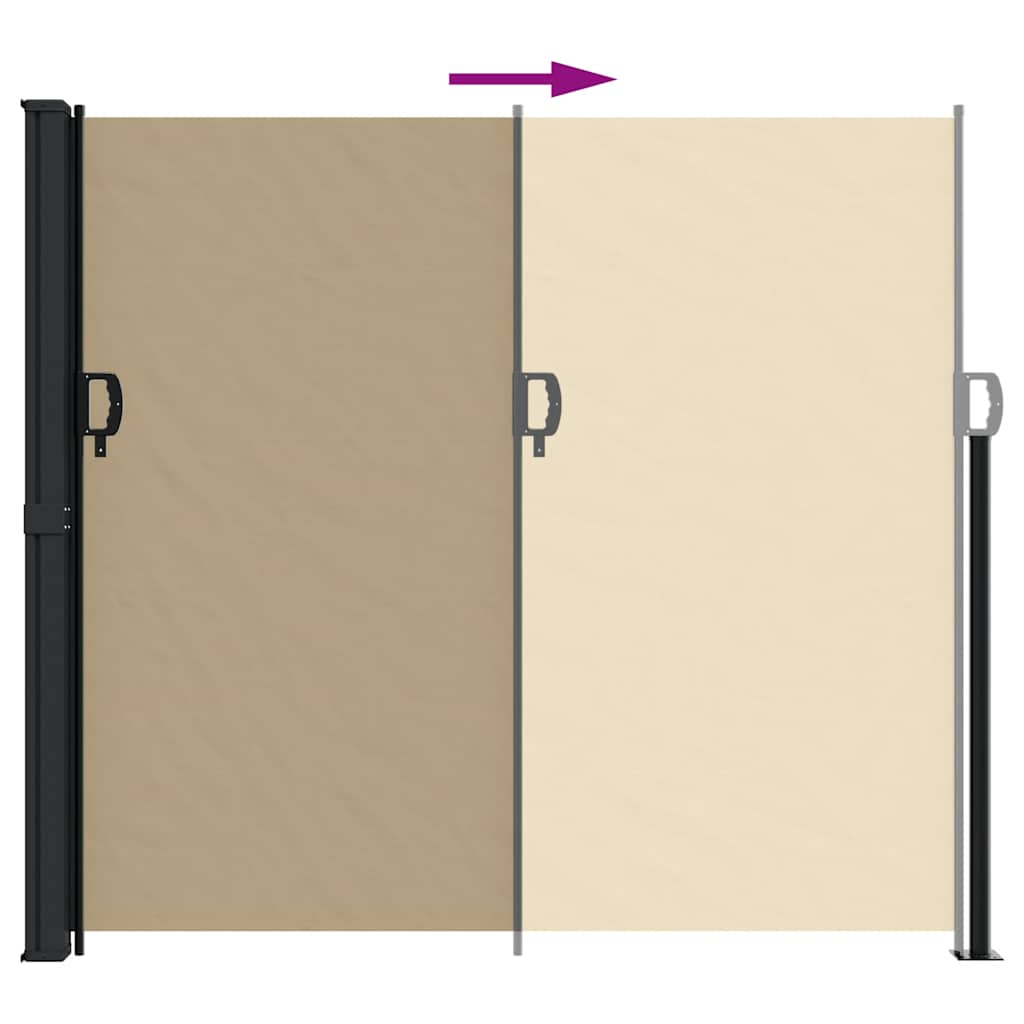 sammenrullelig sidemarkise 180x600 cm beige