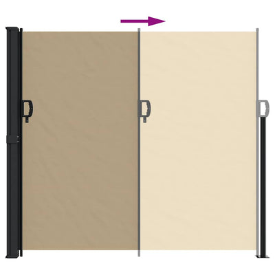 sammenrullelig sidemarkise 180x600 cm beige