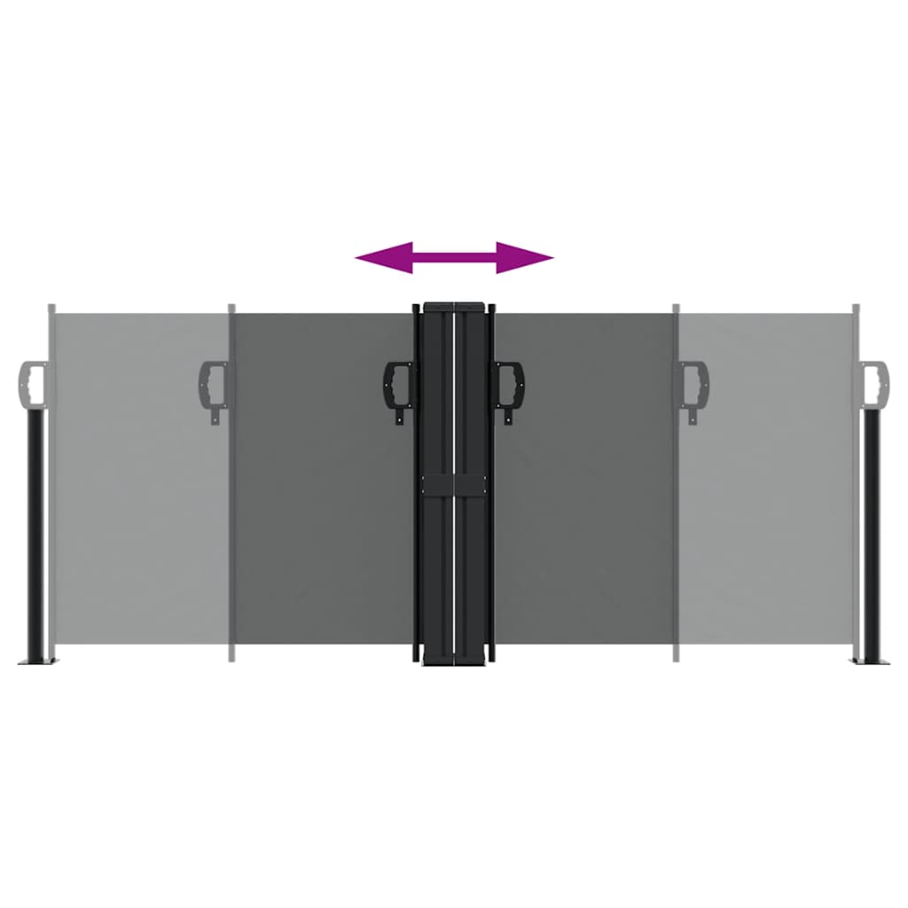 sammenrullelig sidemarkise 100 x 600 cm antracitgrå