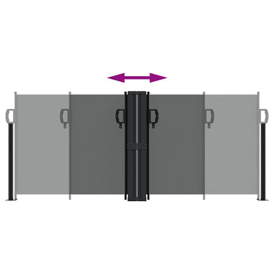 sammenrullelig sidemarkise 100 x 600 cm antracitgrå