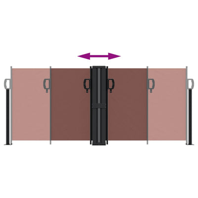 sammenrullelig sidemarkise 100 x 600 cm brun